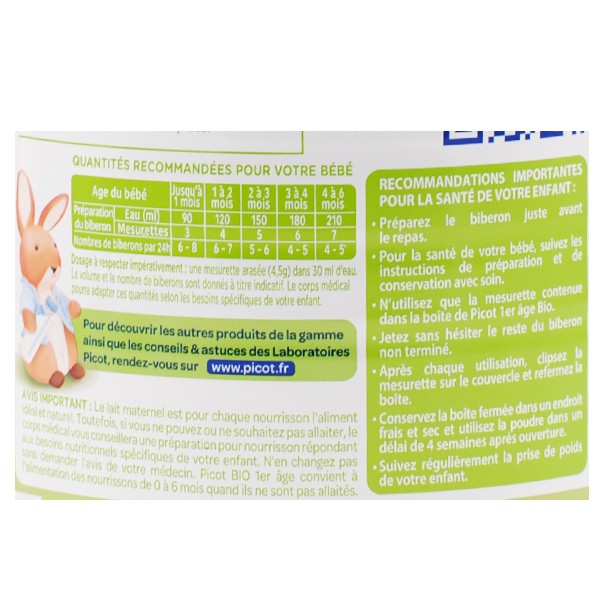 Picot Bio Leche 1era Edad 800g Sanareva