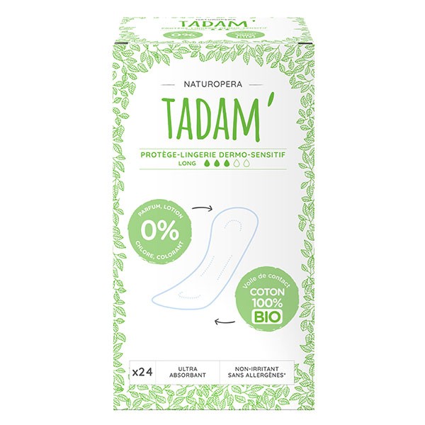 Tadam' Hygiène Féminine Protección-Diaria Dermo-Sensitiva Larga 24 unidades