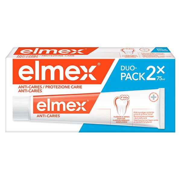 Elmex Protección Caries Dentífricos Pack Doble 2 x 75ml