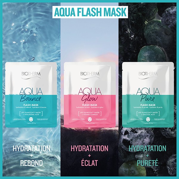 Biotherm Aqua Glow Flask Mask Mascarilla de Algodón con Vitamina C (1 unidad)