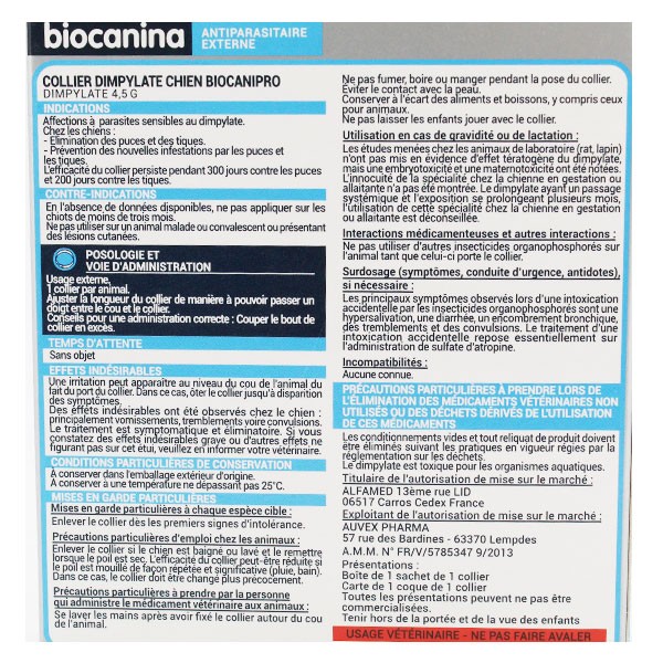 Biocanina Biocanipro Perro Collar Antipulgas y Garrapatas