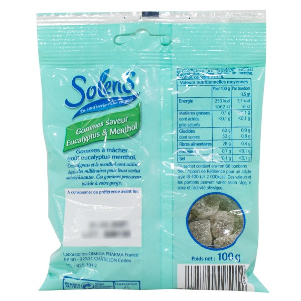 Solens Caramelos de Eucalipto 100g