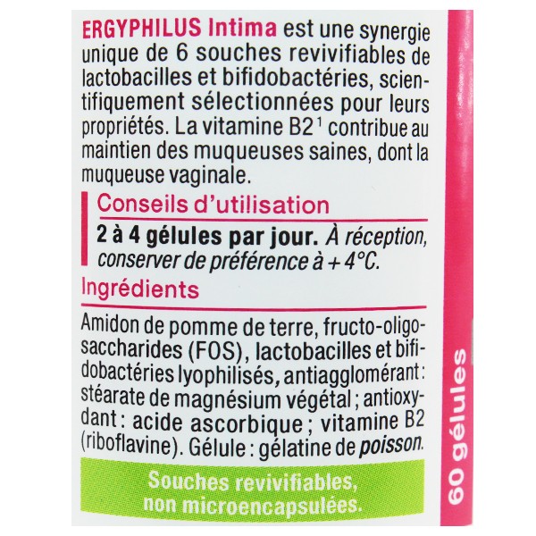 Ergyphilus Intima 60 Cápsulas - Nutergia