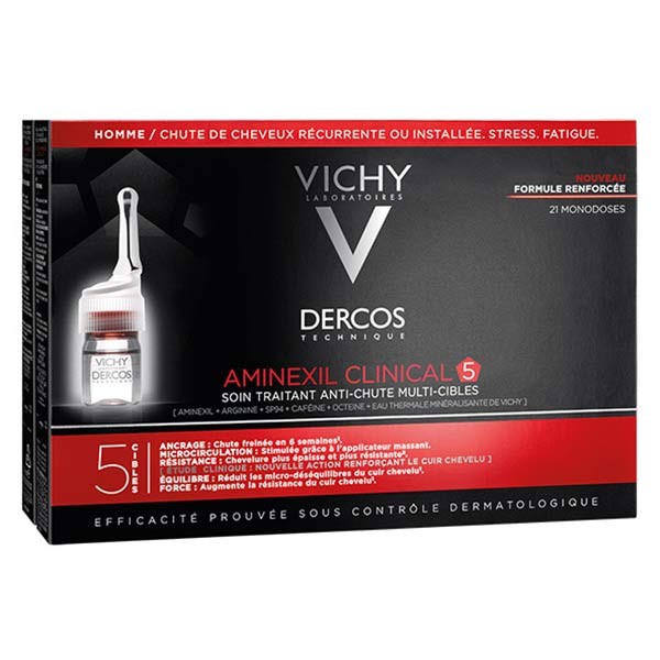 Derivar Perversión freír Vichy Dercos Aminexil Clinical 5 Hombre 21 Amps. | Sanareva
